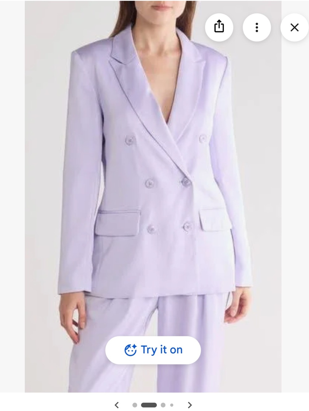 Wayf Double-Breasted Lavender Blazer